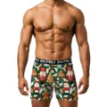 Men's Christmas Boxer Briefs Cute Nutcracker Santa Digital Print Elastic Waist Underwear - S / Bottoms / Santa & Gingerbread Style (CN037-1004)