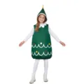 Kinder Weihnachtskostüm Tannenbaum Kostüm lustiger Feiertag Party Overall grün - Einheitsgröße / Set / Kinderstil (TD-1203)