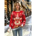 S / Tops / Reindeer and Snowflake Print