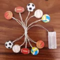 LED acrylic sports balls string lights for kids room tent decoration holiday bedroom party - Acrylic Sports Ball Series / 1.5m 10LED Battery