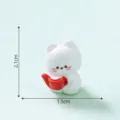 Mini statuetta di cucciolo bianco, graziosa decorazione da scrivania per fai-da-te micro paesaggio. - Gatto che Annaffia