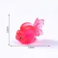 Mini resin goldfish figurine for micro landscape DIY aquarium decor, pink luminous fish 2.8cm - Small Fortune & Longevity Koi / 1# Koi Fish