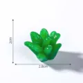 Miniatura de planta verde de resina para micro paisajismo decoracion terrario 2cm - 21# Verde oscuro mediano