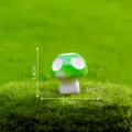 Mini statuetta di fungo verde micro paesaggio decorazione accessorio per mini giardino - N. 18 piccolo cinque punti verde