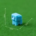 Mini blaue Block Elefant Figur Mikrolandschaft DIY Zubehör 1.9x1.6x2cm Tischdekoration - Elefant