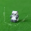 Kleine block panda figur harz ornament mikro landschaft deko diy zubehör grösse 2.1cm - Panda