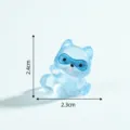 Süße leuchtende Waschbär Miniatur Figur Harz Mikrolandschaft DIY Tisch Ornament 2.4cm - 2# Blau