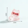 Süße rosa leuchtende Waschbär Kunstharz Miniatur Figur für Mikro Landschaften und Autodeko. - Rosa