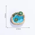 Miniatur Harz Frosch Teich Figur für Mooslandschaft DIY Garten Dekoration Mini Display. - #4 Rundes Becken