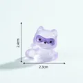 Mini leuchtendes lila Waschbär Harz Ornament für Mikrolandschaft Desktop Dekor 2.4cm - Lila