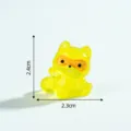 Mini leuchtende Waschbär Harz Figur für Mikro Landschaft DIY Auto Dekoration 2.4cm - Gelb