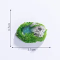 Miniatur Moos Landschaft simuliert Pool Steingarten DIY Mikro Kunstharz Ornament 3.7x5.1cm - #7 Stein-Becken