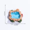 Miniatur Kunstharz Teich Baumstamm Ornament für Moos Mikro Landschaft DIY Garten 4,2cm - #13 Baumstumpf-Teich