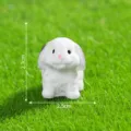 Mini resin rabbit figurine for moss landscape DIY garden decor, cute desktop ornament. - 5# Grey-Eared Rabbit