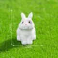 Mini white rabbit figurine for micro landscape DIY garden and cute car desktop ornament. - 6# Grey-Eyed Rabbit
