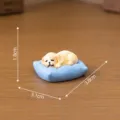 Mini figurine de chien endormi micro paysage mignon ornement de résine décor de bureau - Chien
