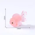 Mini Pink Resin Goldfish Figurine Miniature Aquarium Micro Landscape DIY Decor Ornament 2.8x3.9cm - Small Fortune & Longevity Koi / 3# Koi Fish