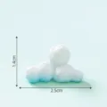 Miniature white cloud resin ornament micro landscape DIY garden decor accessory 1.4x2.5cm - Winter Snowdrift