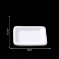 Mini piatto rettangolare in ceramica bianca per casa delle bambole accessorio DIY 4cm - Stile 11 / 1 Pezzo