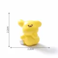 Mini yellow puppy figurine resin micro landscape cute desktop decoration craft toy 2.2cm - Snowball Fight Dog
