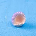 Mini resin seashell ornament for micro landscape, fish tank aquarium DIY decor, 3.5x3.2cm. - 1 Piece / 5# Purple Seashells