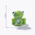 Green resin frog figurine mini desktop ornament micro landscape creative gardening decor - Frog