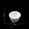 Mini tazza in ceramica bianca casa delle bambole DIY accessorio 1.6x2.3cm piccolo ornamento - Stile 17 / 1 Pezzo