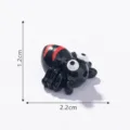 Mini black and red spider figurine, cute big eye resin craft micro landscape decor. - Orange Spider