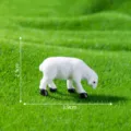 Mini witte schaap beeldje voor micro landschap DIY tuin decoratie en miniatuur dier ornament - 5# Schaap nr. 1