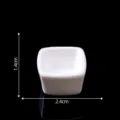 Miniatura Ceramica Piatto Quadrato Casa Delle Bambole DIY Micro Paesaggio Bianco - Stile 19 / 1 Pezzo