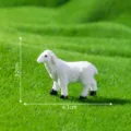Miniatuur schaap beeldje voor micro landschap DIY decoratie, schattige boerderij decor. - 6# Schaap nr. 2