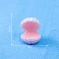 Miniature resin shell ornament for micro landscape aquarium decoration, 3.7x3cm cute pink. - 1 Piece / Open Shell #9