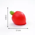 Mini figura de rábano de resina verdura pequeña bricolaje micro paisaje adorno 2.4x3.1cm - Zanahoria roja n.º 16