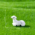 Miniatuur wit schaap figuur voor micro landschap tuin DIY decoratie ornament 1.7x2.6cm - 7# Schaap nr. 3
