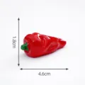 Mini pimiento rojo resina figurita simulación verdura micro paisaje DIY decor ornamento - 17# Chile grande