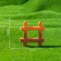 Miniatuur houten hek ornament voor microlandschap DIY pastorale tuindecoratie 3.8x3.7cm - 17# Hek