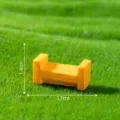 Miniatuur gele bank microlandschap DIY decoratie ornament, hars accessoire 3.1cm - Krukje #18