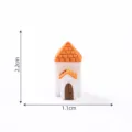 Miniature resin house figurine for micro landscape DIY decor, 2.2x1.1cm tiny craft ornament. - 3#