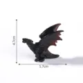 Mini figura de dragon de resina, monstruo miniatura negro y rojo para decoracion 4.7cm - 5# Dragón de viento oscuro