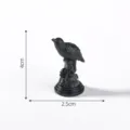 Mini figura cuervo calavera resina micro paisaje decoracion Halloween adorno 4x2.5cm - 6# Plataforma del cuervo