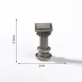 Miniatura estatuilla columna romana de resina, decoracion micro paisaje arquitectura gris 3.9cm - 7# Pilar espiritual