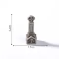 Mini adorno de calavera lápida de resina para Halloween DIY micro paisaje decoración 4.2cm. - 8# Lápida esquelética