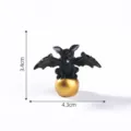 Mini figura de murciélago de resina en bola dorada DIY micro paisaje de Halloween - 9# Murciélago