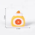 Miniature yellow roll cake resin charm, cute DIY dollhouse food decoration accessory. - Style 2 Cake Roll (Orange) / 1 Piece