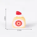 Mini simulation strawberry cake roll resin charm DIY miniature food craft dollhouse decoration. - Style 3 Cake Roll (Strawberry) / 1 Piece