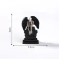 Halloween micro paisaje resina esqueleto adorno miniatura alas negras lápida figura 5cm - 13# Ángel de alas rotas