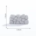 Miniature stone wall model, grey simulation masonry ornament for micro landscaping DIY decor. - #4 Stone Fence