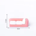Miniatur Puppenhaus Sofa rosa kleine Couch niedliche Mikro Landschaft DIY Kunstharz 5cm - 2# Sofa