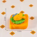 Miniatura simulazione cibo sandwich resina calamita frigo decorazione 2.1x3.3cm accessorio - Sandwich Pollo e Verdure