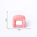 Mini rosa Puppenhaus Sessel Sofa Variante, süßes Miniatur Harz Möbel Zubehör 3cm Breite - 5#-Sofa